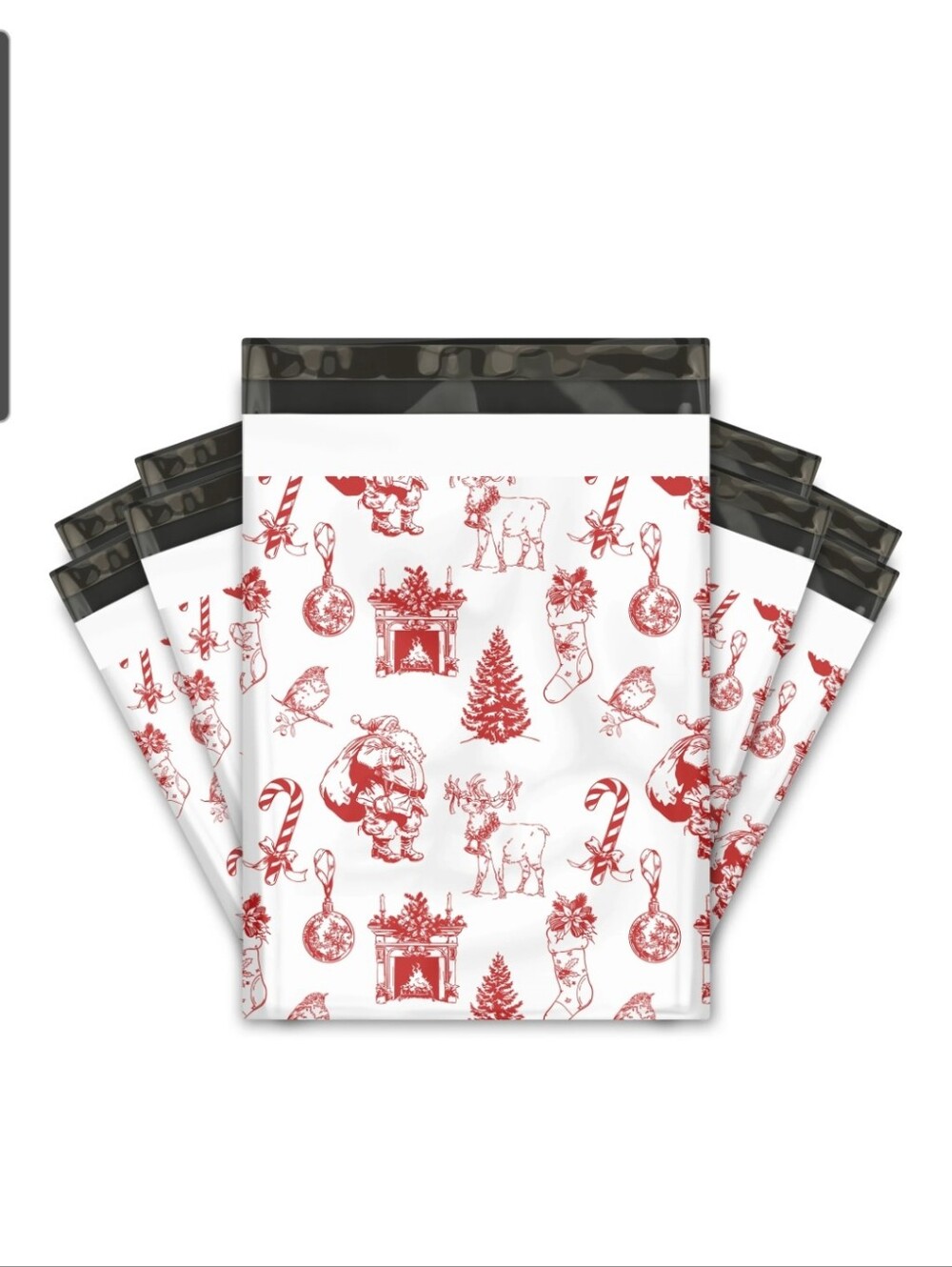 25ct. CHRISTMAS POLY MAILERS